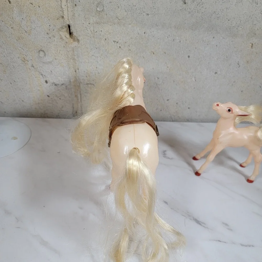 Vintage Breyer Reeves Horse Red Eye Liner Hooves‎ Mare Foal
